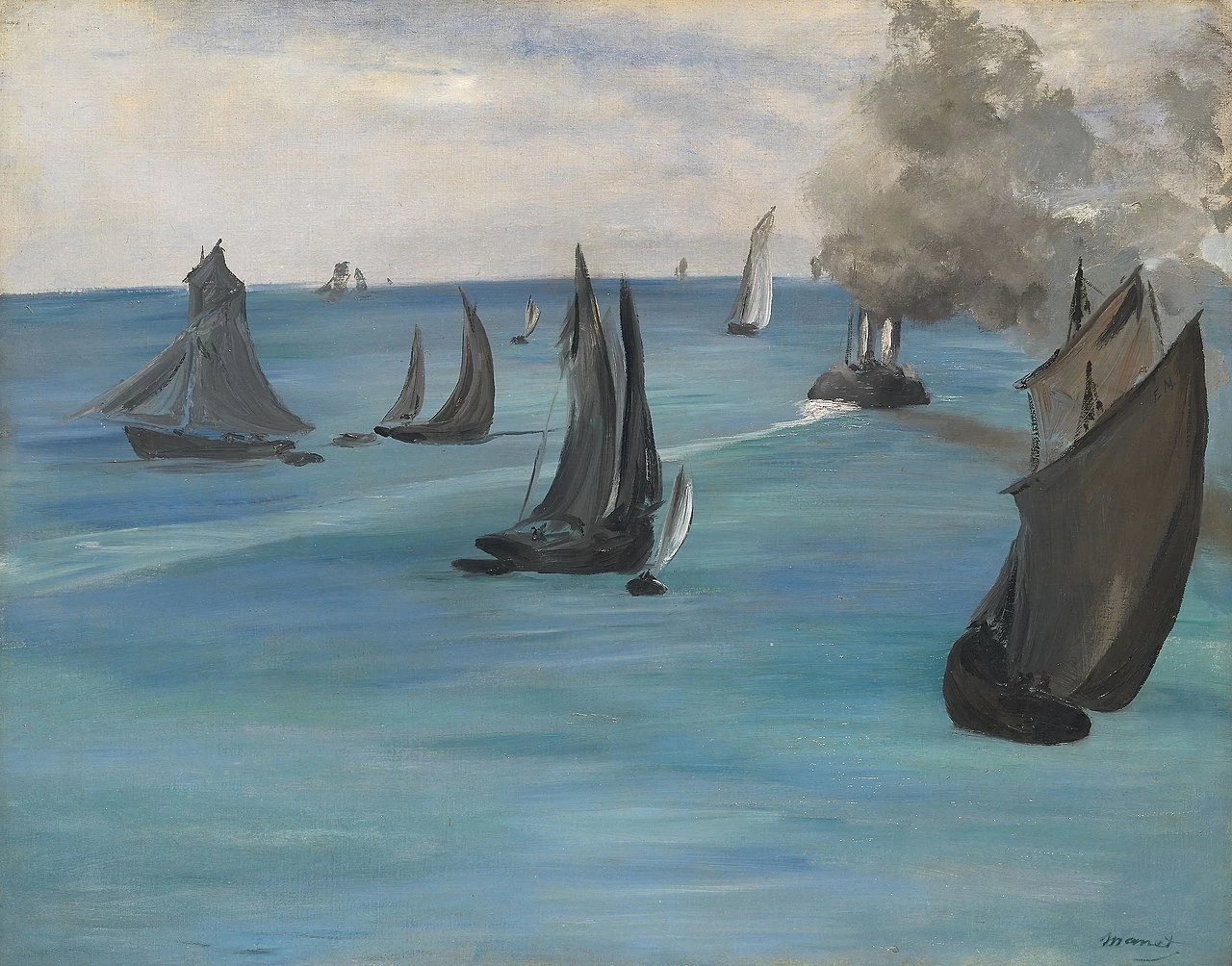 333-Édouard Manet, Tempo calmo vista sul mare, 1864-Art Institute of Chicago  